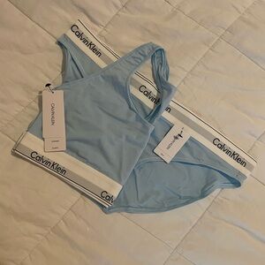 Calvin Klein Light Blue Bra and Panty Set